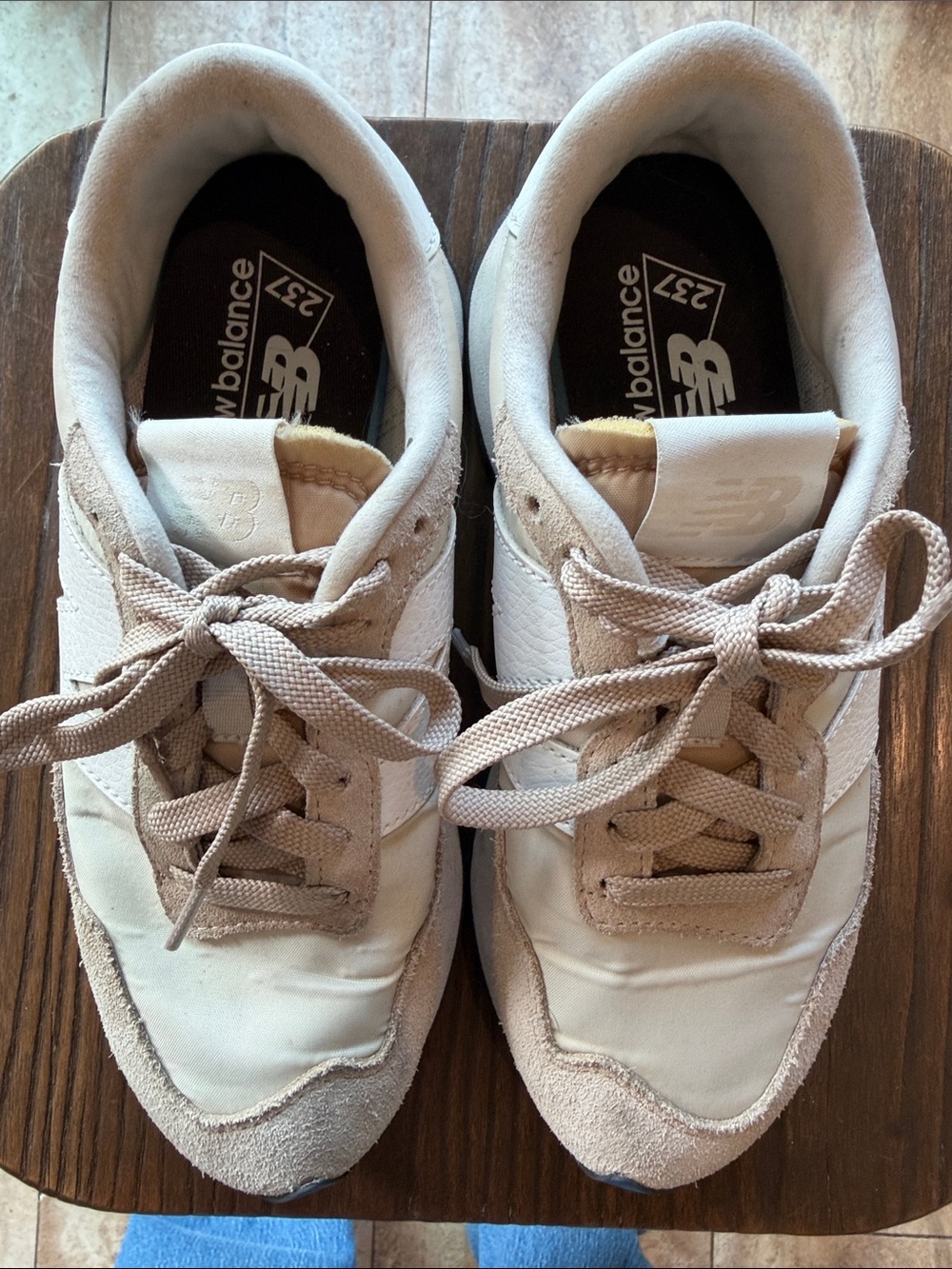 New Balance 237 Sneakers in Beige and Off-White